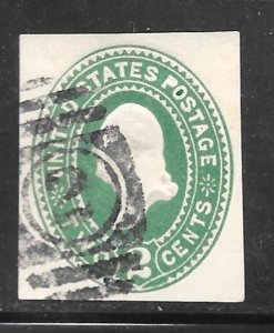 USA U318: 2c Washington, cut square, used