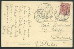 ITALY 1908 postcard - NAPOLI - ROME railway TPO cancel.....................10383