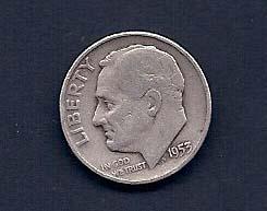 1953D Roosevelt Dime, Coin Liquidation by PBS Stamps!