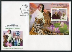 CENTRAL AFRICA 2023 75th MEMORIAL ANNIVERSARY OF MAHATMA GANDHI S/SHEET FDC