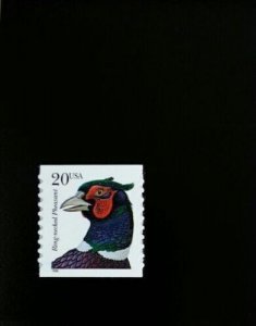 1998 20c Ringnecked Pheasant, Coil Scott 3055 Mint F/VF NH