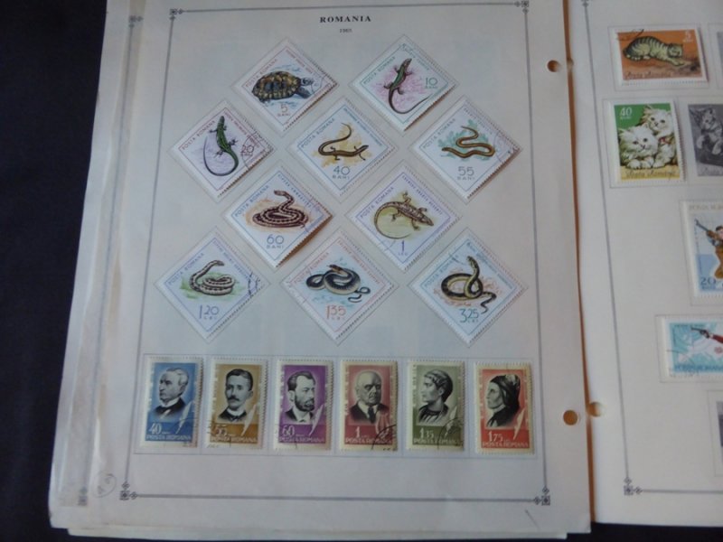 Romania 1962-1965 Stamp Collection many on Scott Intl Album Pages