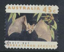 Australia SG 1332p  Used perf 11½ phospher band -Threatened Species -Ghost Bat