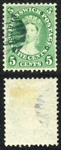 New Brunswick SG15 5c Deep Green Very Fine used Cat 18 pounds