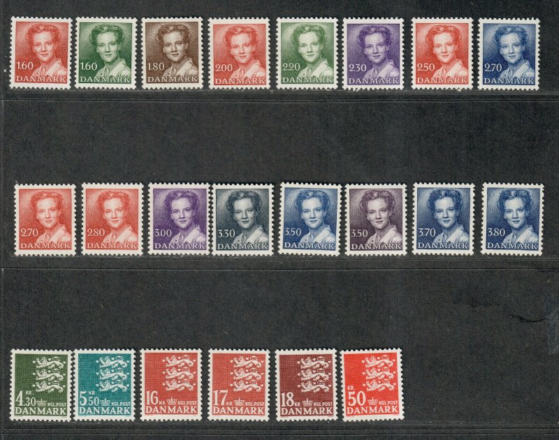 Denmark Sc#700-720A M/NH/VF, Cv. $67.30