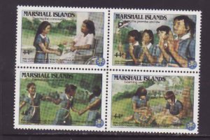 Marshall Is.-Sc#C12a- id8-unused NH airmail set-Girl Scouts-1986-