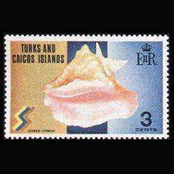 TURKS & CAICOS 1971 - Scott# 233 Conch 3c LH