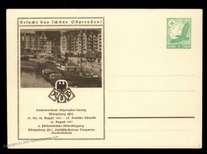 Germany 1937 KOENIGSBERG and DANZIG Stamp Show Private Cover Advertising  G99333
