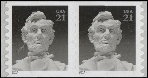 US 4861 Abraham Lincoln 21c coil pair MNH 2014