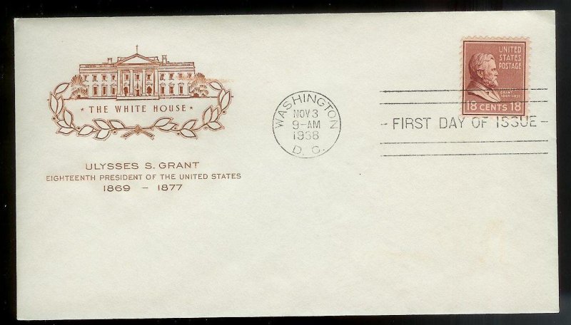 UNITED STATES FDC 18¢ Prexy 1938 Farnam