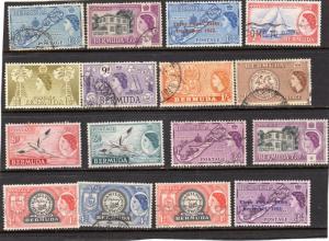 Bermuda Q E ll Def 1953 Definitives used