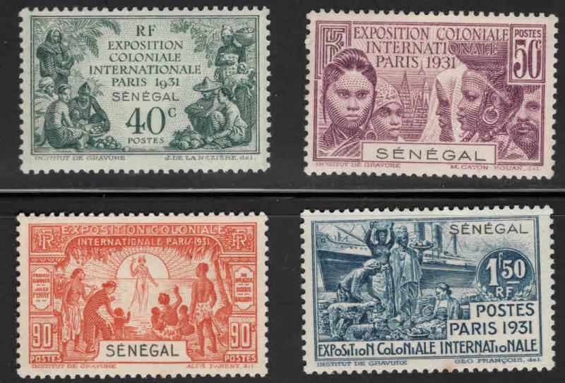 Senegal Scott 138-141 MH* 1931 Colonial Exposition issue CV $20