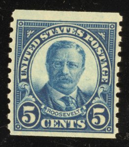 US Scott 602 Mint NH OG 5c dark blue Theodore Roosevelt Lot T432 bhmstamps