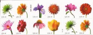 US Stamp - 2007 Flowers - Booklet Pane of 20 Stamps - Scott #4185a