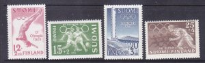 Finland B110-13 MNH 1951-52 XV Olympic Games Helsinki Set of 4 Very Fine