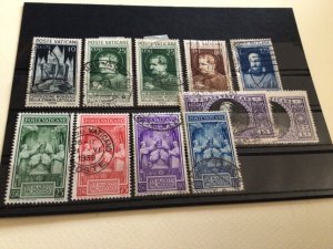 Vatican City  1933 to 1939 used  stamps A18789