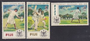 Fiji 344-46 MNH 1974 Centenary of Cricket in Fiji Set Very Fine