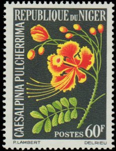 Niger #129-137, Complete Set(9), 1964-1965, Flowers, Never Hinged