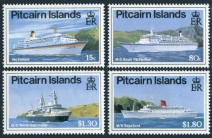 Pitcairn 350-353,MNH.Michel 377-380. Cruise Ships 1991.Europa,Royal Viking Star,