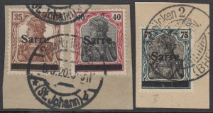 Germany - Saargebiet  fine used lot Expertized Burger unpicked for varieties 6