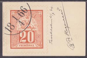 Sweden Sc 56 on 1904 Stamp Facsimile PPC to Breda, Holland