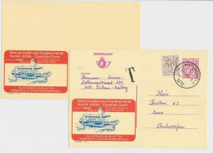 Essay / Proof Publibel card Belgium 1983 Ferry boat - Oostende - Dover - Sealink