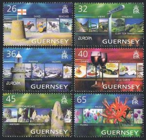 Guernsey 832-837,MNH. Vocations.EUROPA CEPT-2004.Views,Yachts,Lighthouse,Flora,