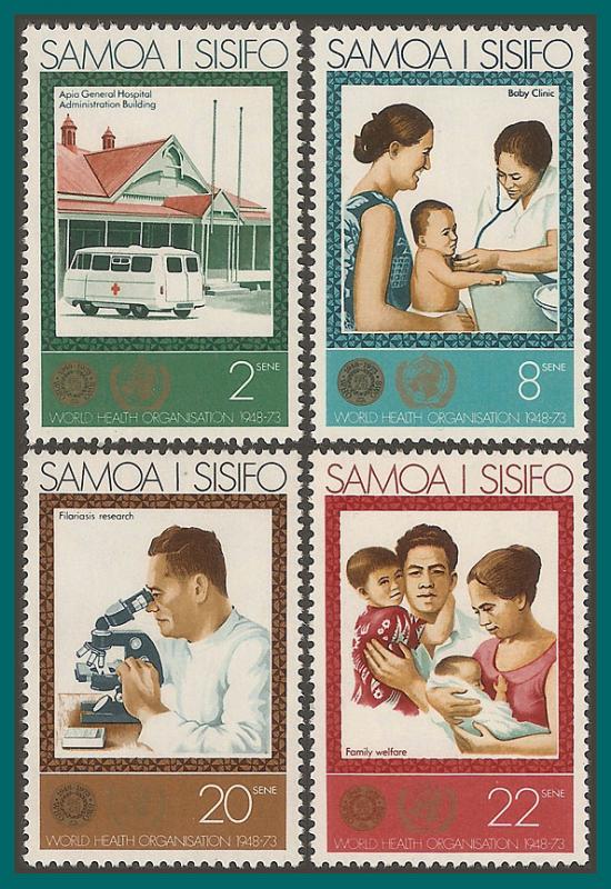 Samoa 1973 WHO, MNH 387-390,SG413-SG416