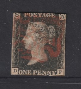 Great Britain an 1840 1d black used