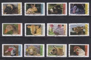 France 2017 Sc#5182-5193 Domestic and Breeder Animals Used