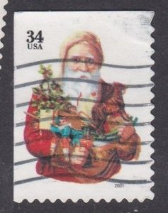 USA -2001 - Christmas Santa Claus - 34c - used