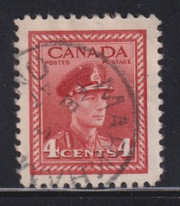 Canada 254 King George VI WWII War 4¢ 1943