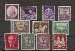 Germany 1941-43 nine sets (11 stamps) MNH