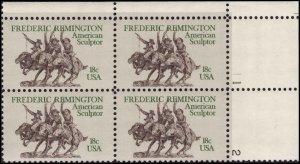 US #1934 FREDERIC REMINGTON MNH UR PLATE BLOCK #11-2 DURLAND $1.60