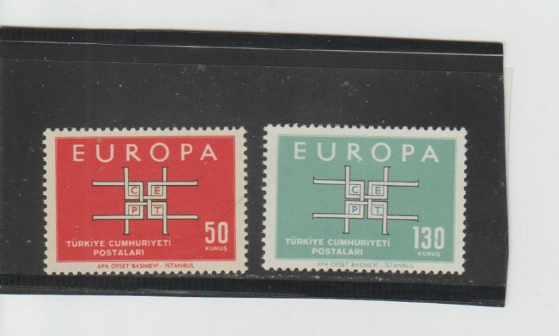 Turkey  Scott#  1602-1603  MNH  (1963 Europa)