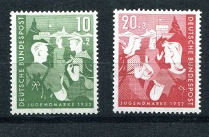 GERMANY FEDERAL REPUBLIC 1951 YOUTH PROGRAM B325-B326 PERFECT MNH