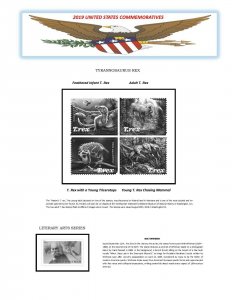 Mac's 2019 U.S. Commemorative Stamp Album Supplement SIMPLIFIED - PRICE REDUCED 