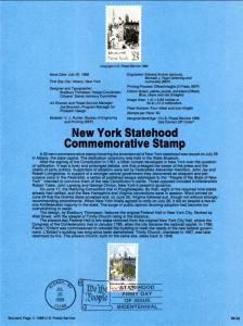 US SP810 New York Statehood 2346 Souvenir Page FDC