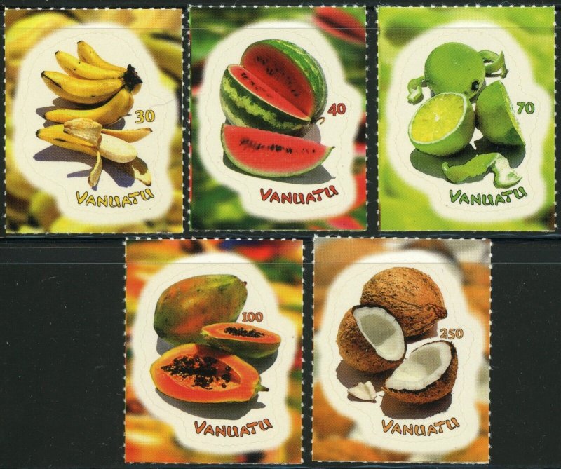Vanuatu #924-928 Fruit Plants Food Postage Stamps 2007 Mint LH