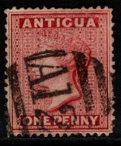 ANTIGUA SG26 1884 1d ROSE USED IN ST.CHRISTOPHER(A12 CANCEL)