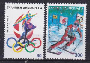 GREECE 1726-27 MNH 1991 Winter Olympics