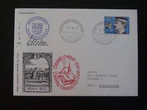 ballonpost cover flown on hot air balloon Switzerland 1978