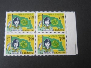 Korea 1966 Sc 510 BLK(4) set MNH