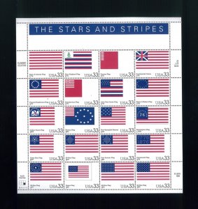 United States 32¢ Stars Stripes Historic Flag Postage Stamp #3403 MNH Full Sheet