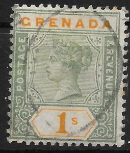 GRENADA SG55 1895 1/= GREEN & ORANGE USED