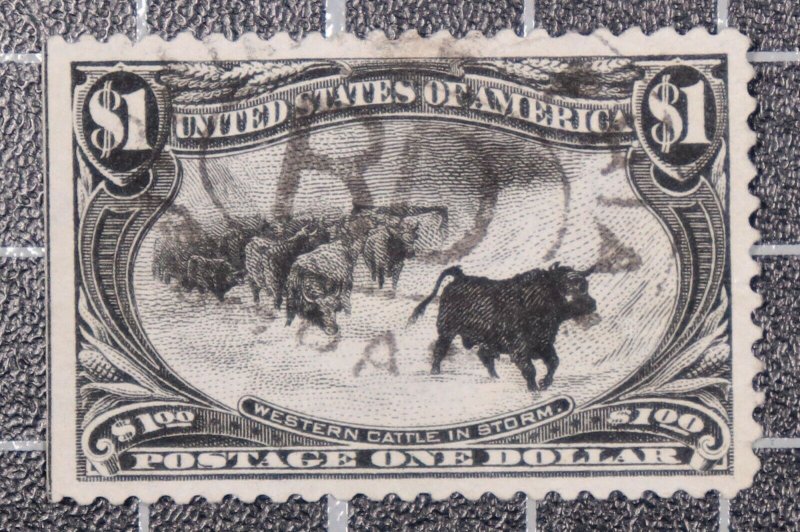 Scott 292 - $1.00 Trans-Mississippi - Used - Nice Stamp - SCV - $700.00