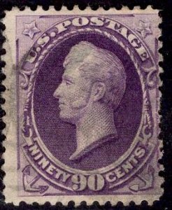 US Stamp #218 90c Purple Perry USED SCV $225