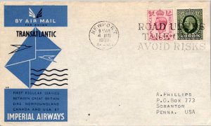 England 1939 FFC - Airmail Transatlantic - Newport To New York Ny - F70180