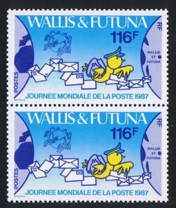 Wallis and Futuna World Post Day pair 1987 MNH SC#362 SG#519