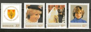 Barbados 585-588 MNH